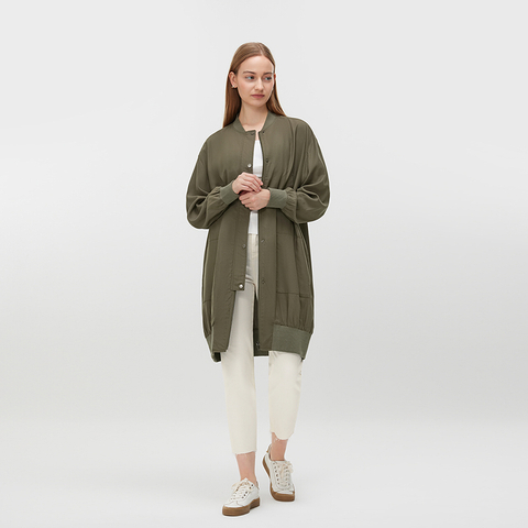 Women's Army Green Casual Coat MJ010