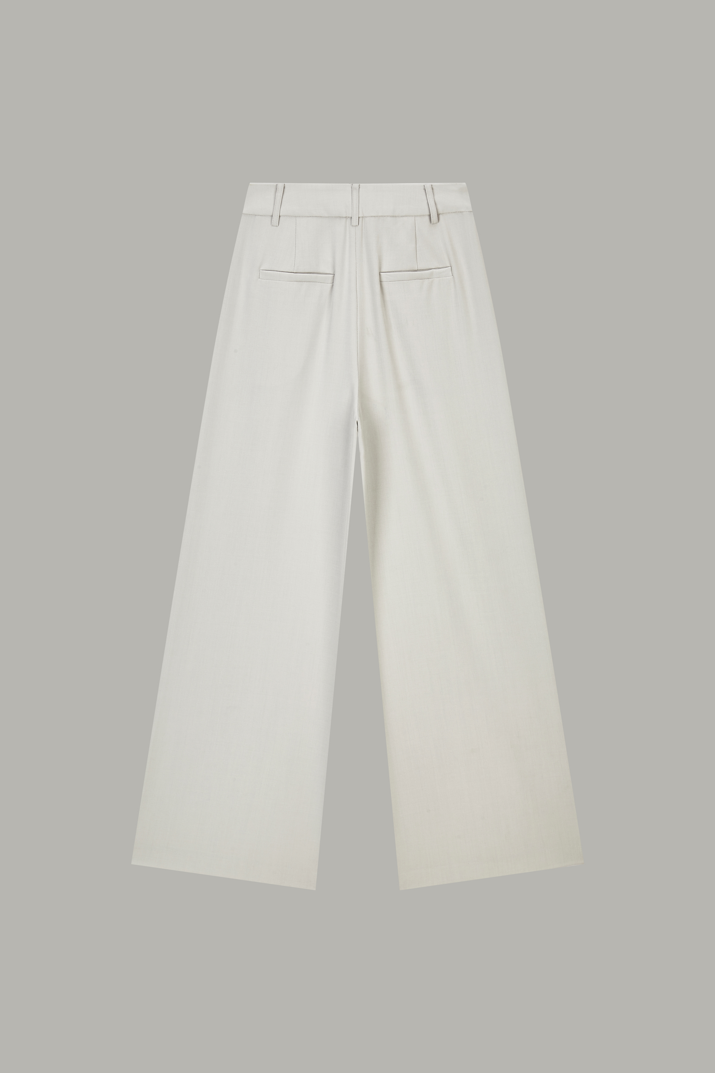 Women's Off-White Pleated Wide-Leg Trousers 74