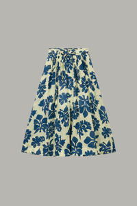 Women's Cream & Navy Floral Print Wide-Leg Culottes 62