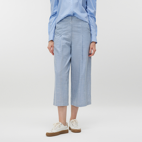 Women's Blue Stripes Casual Pants MJ012