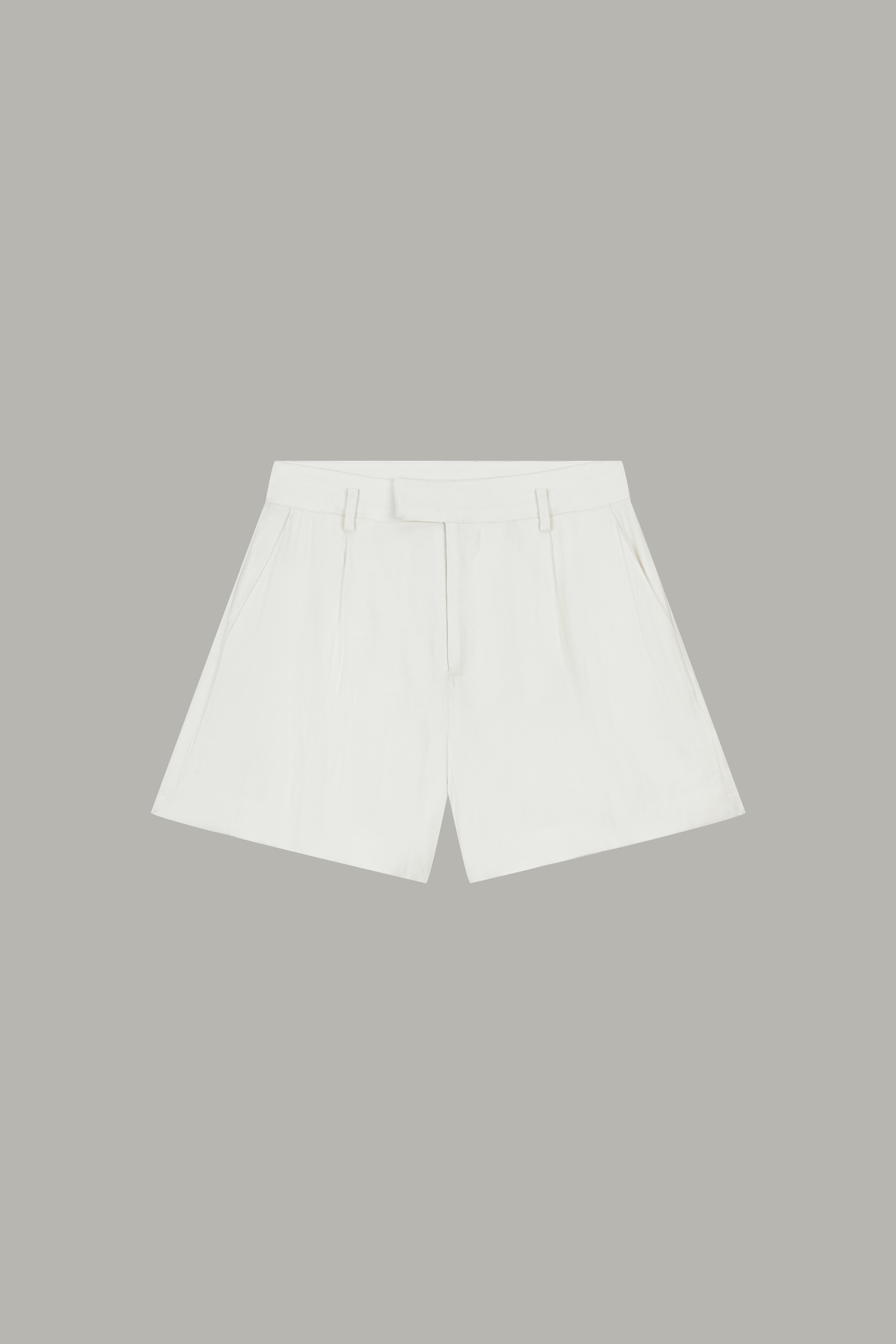 Women's White Tailored High-Waisted Shorts 55