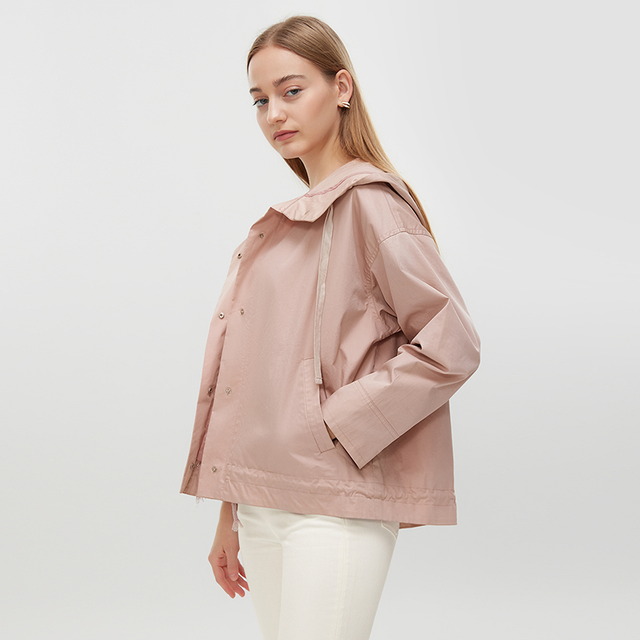 Women's Pink Hooded Jacket MJ011