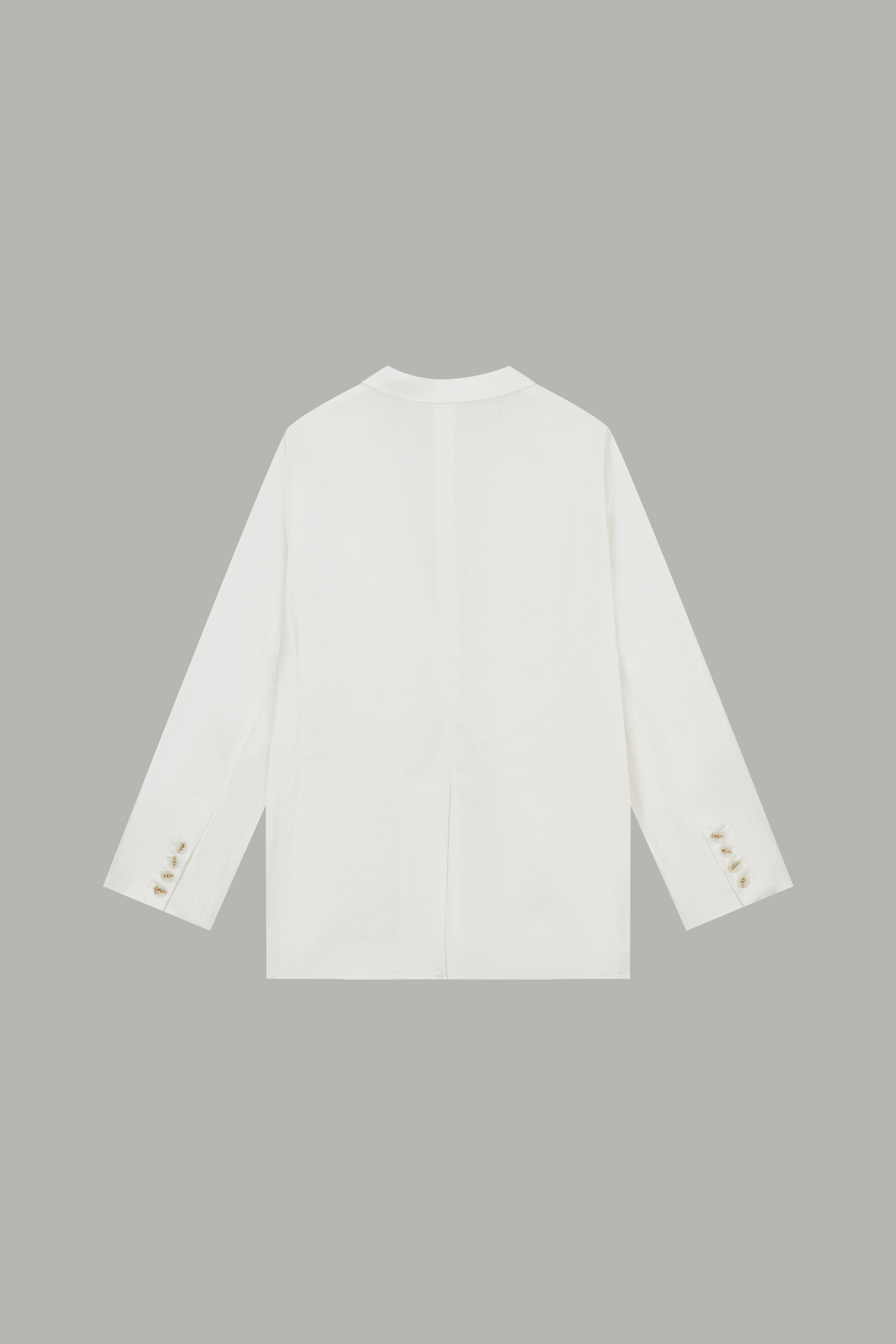 Women's White Oversized Single-Breasted Blazer MJ052