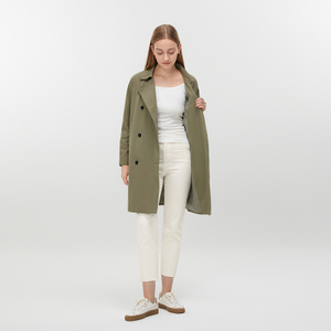 Women's Army green Trench Coat ML005