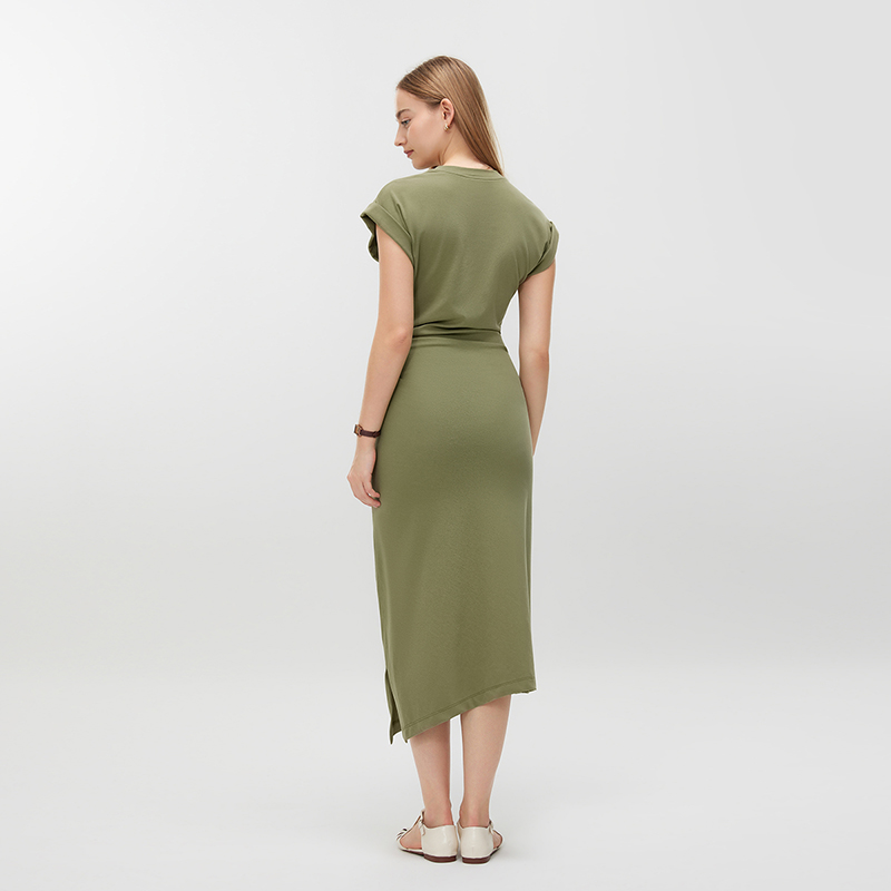 Women's Casual Knit Long Dress MJ044