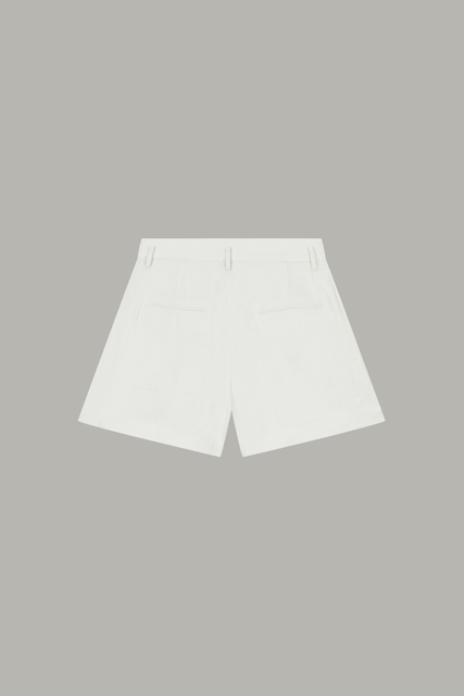 Women's White Tailored High-Waisted Shorts 55