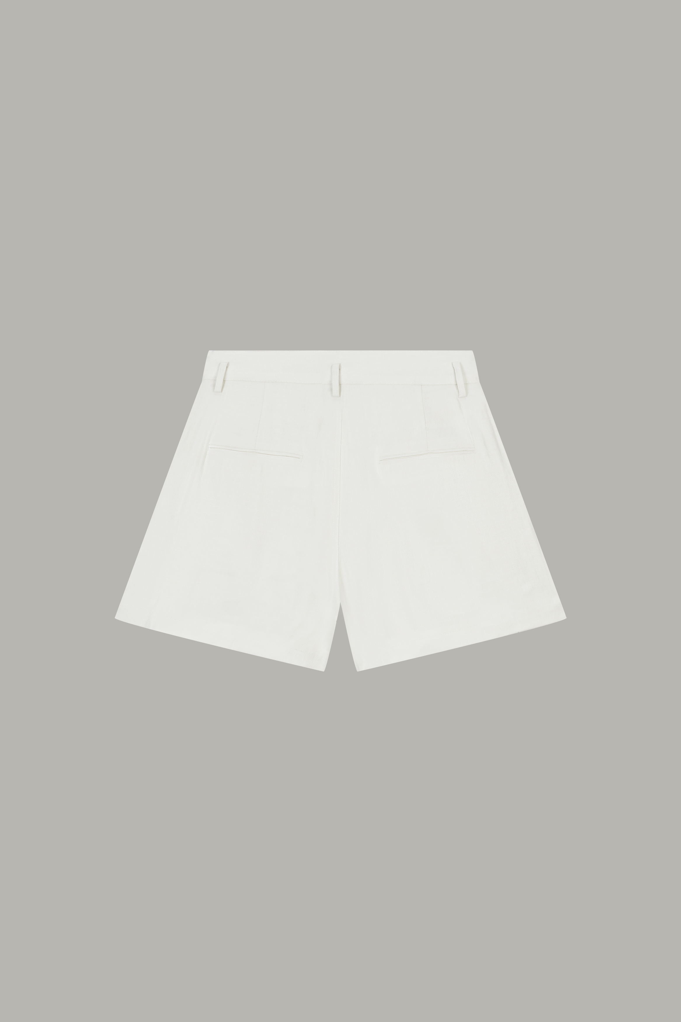 Women's White Tailored High-Waisted Shorts 55