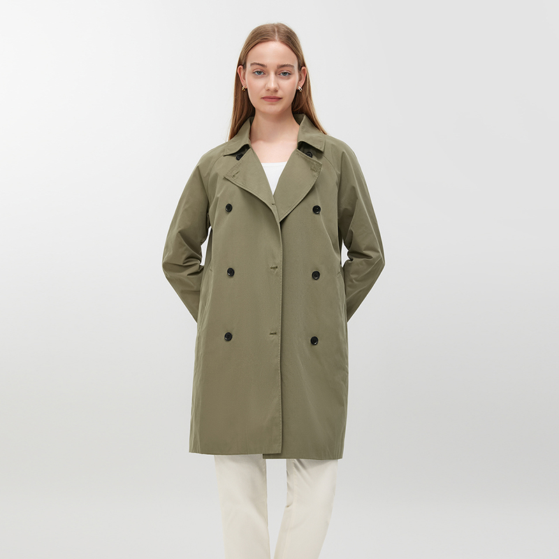 Women's Army green Trench Coat ML005