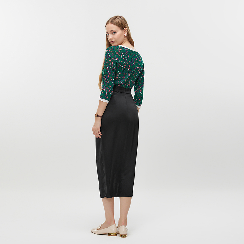 Women's Ruched Bodycon Skirt MJ036