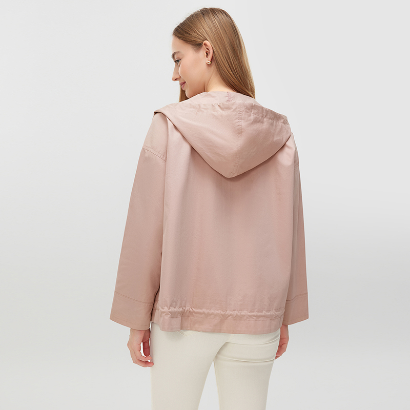 Women's Pink Hooded Jacket MJ011