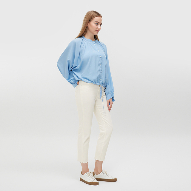 Women's Blue Casual Shirt MJ030