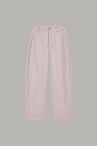 Women's Light Pink Wide-Leg Tailored Pants MJ053
