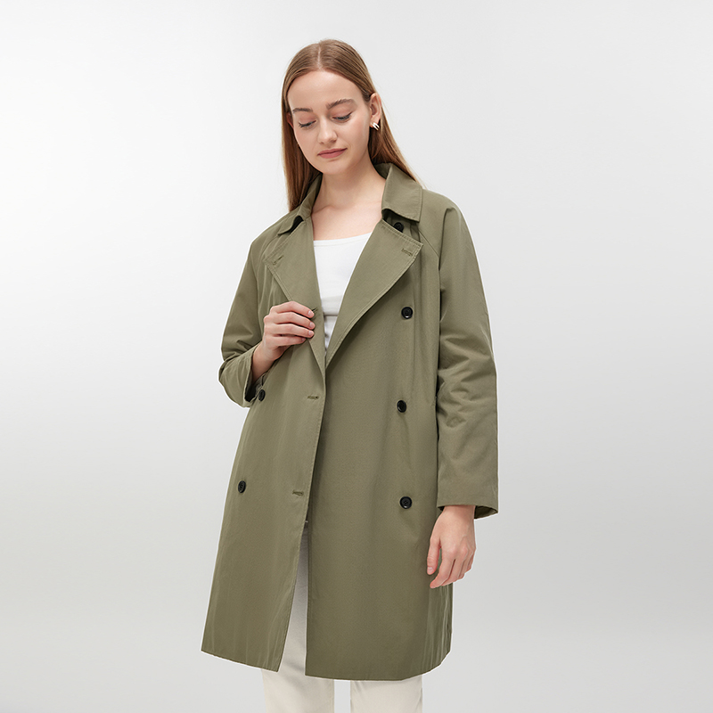 Women's Army green Trench Coat ML005