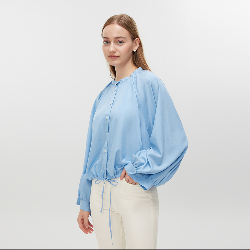 Women's Blue Casual Shirt MJ030