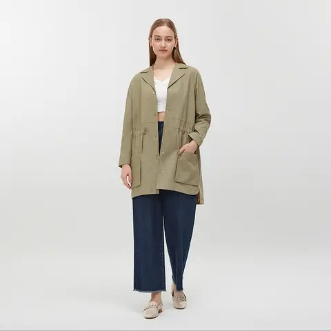 Army green Trench Coat