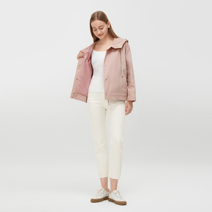 Women's Pink Hooded Jacket MJ011