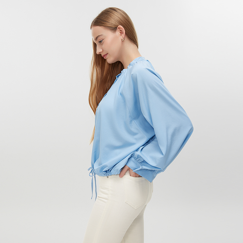 Women's Blue Casual Shirt MJ030