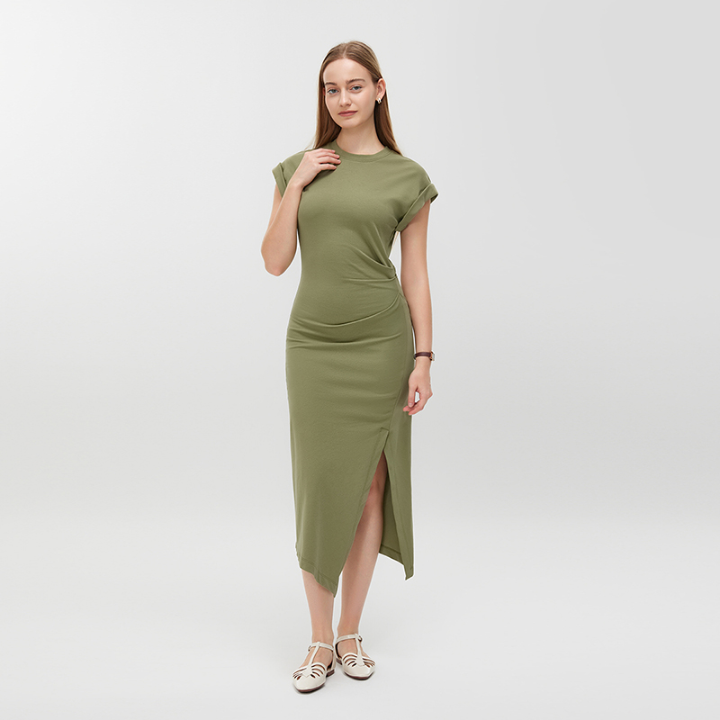 Women's Casual Knit Long Dress MJ044