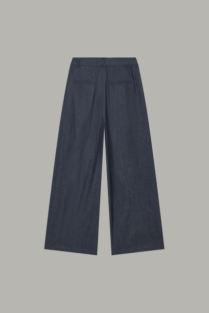 Women's Dark Denim Wide-Leg Trousers 65