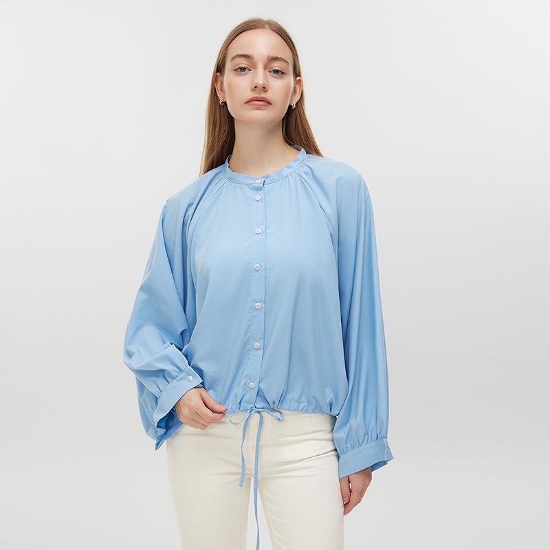 Women's Blue Casual Shirt MJ030