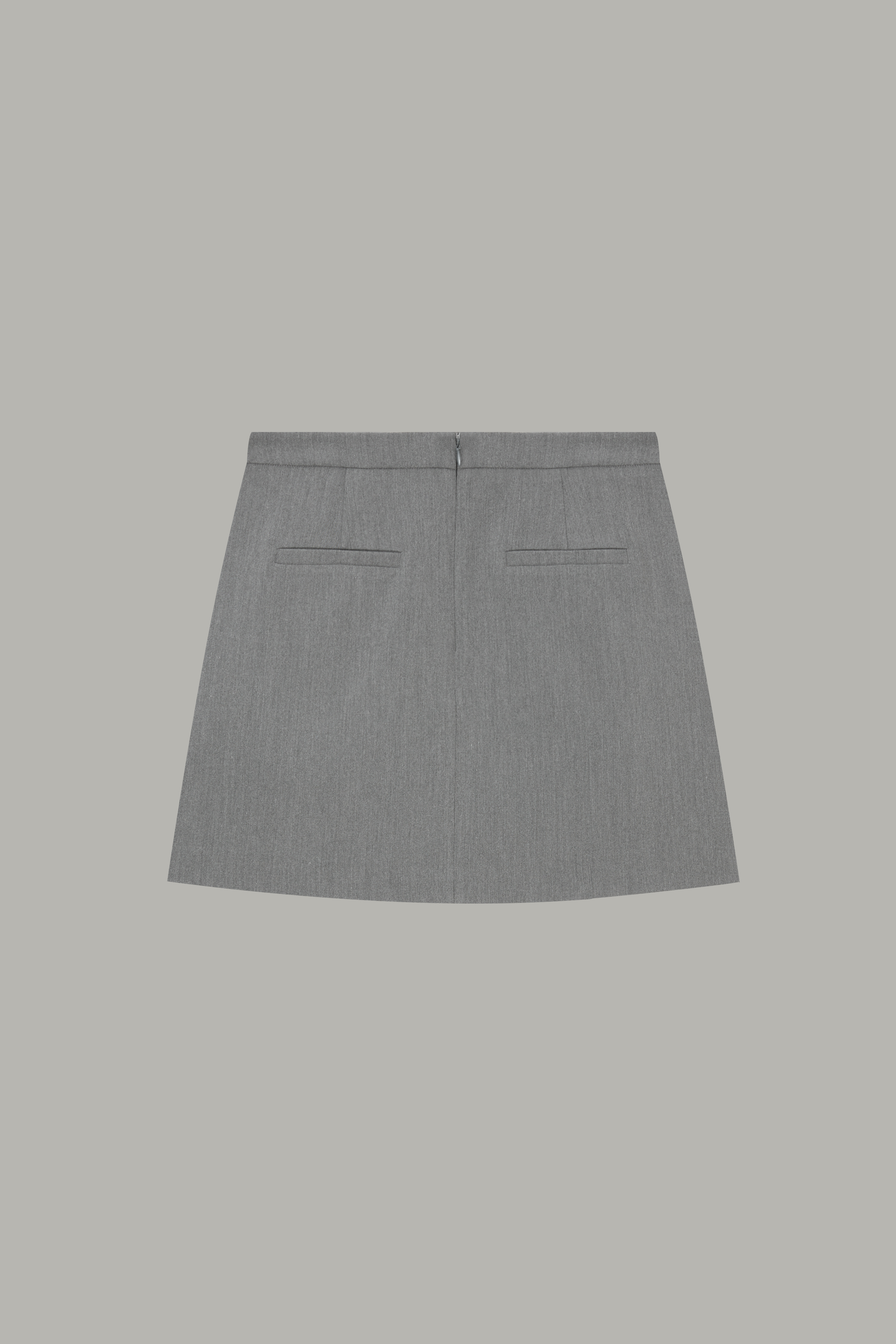Women's Gray Wrap Style Mini Skirt MJ051