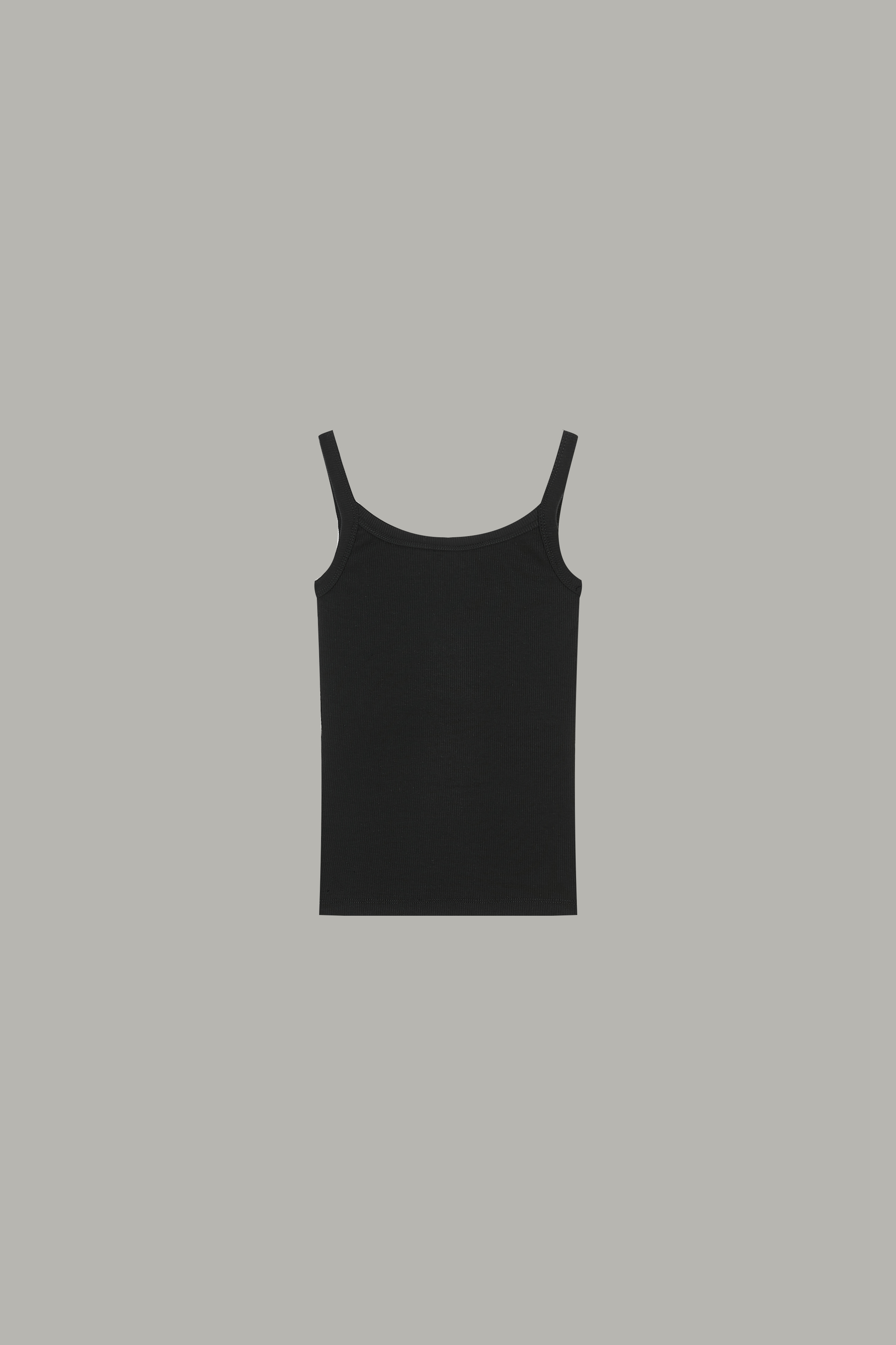 Women's Black Ribbed Camisole Top MJ046