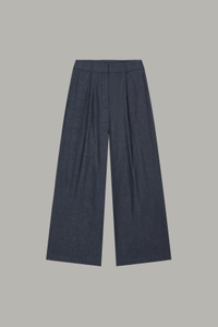 Women's Dark Denim Wide-Leg Trousers 65