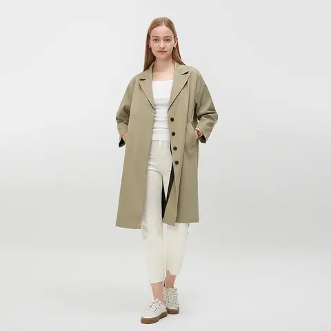 Army green Trench Coat